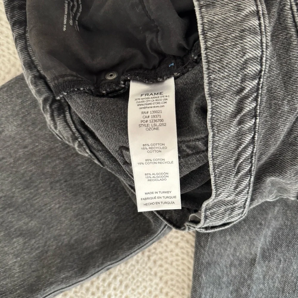 FRAME Denim Black Le Slouch Jeans Size 27 - Picture 5 of 6